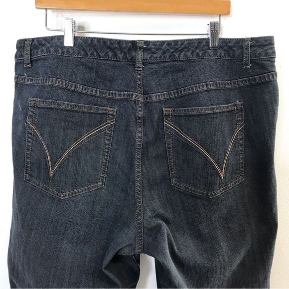 Venezia Womens Stretch Bootcut Jeans Blue Dark Wash Denim Size 5 Petite (22) - Picture 8 of 16